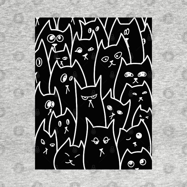 Cartoon Qute Cat Doodle / Cat illustration by Print Art Station